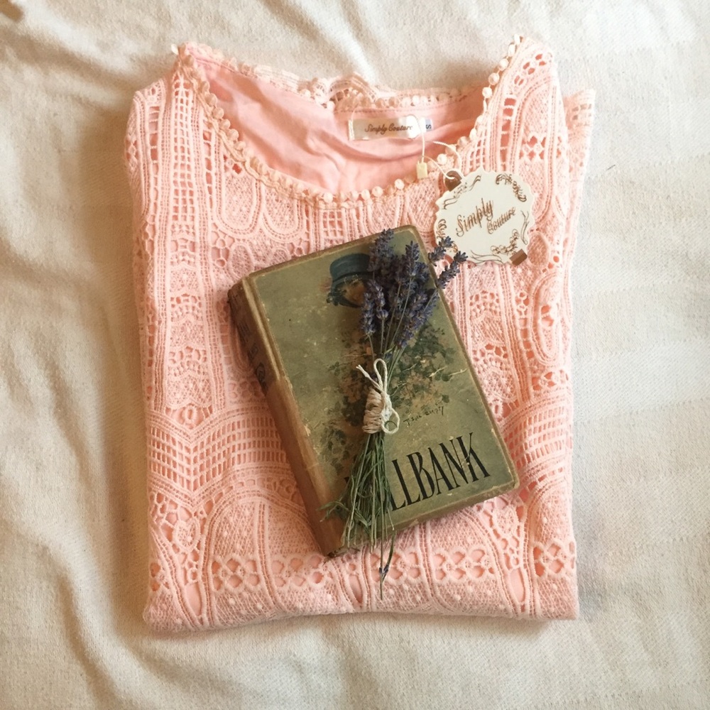 Pastel Pink Crochet Lace Tunic
